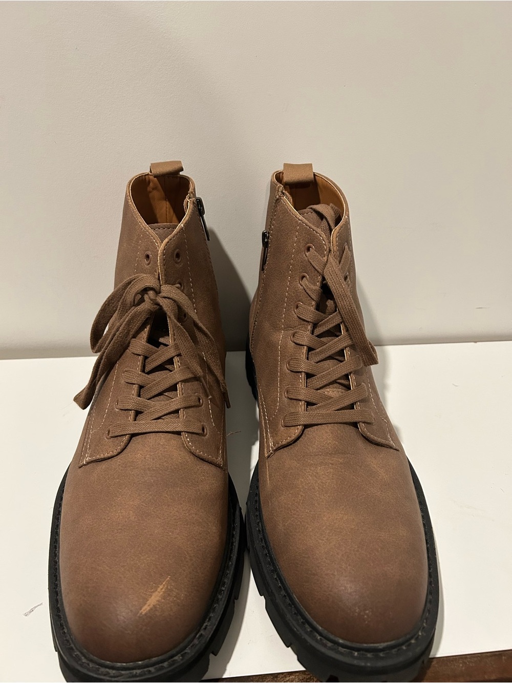 Call It Spring Men's Brown Chukka Lace-Up Boots
